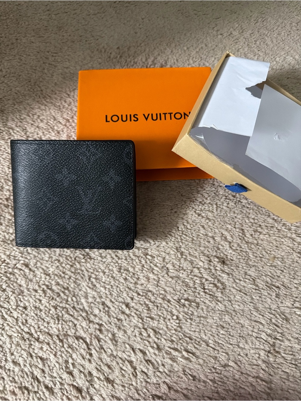 Louis Vuitton Black Monogram Canvas Men's Wallet